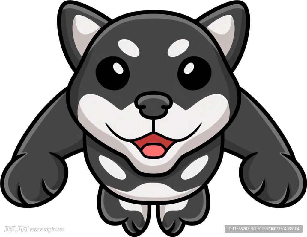 可爱卡通哈士奇形象