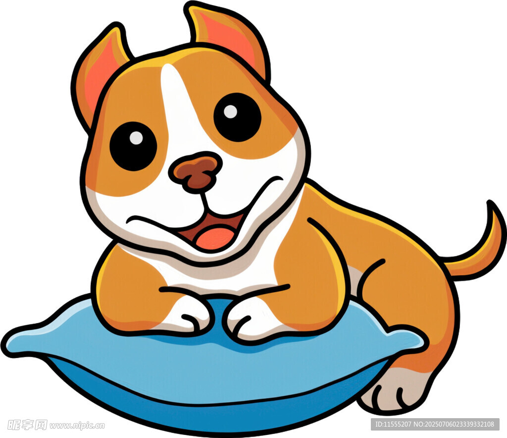 趴着的可爱小狗