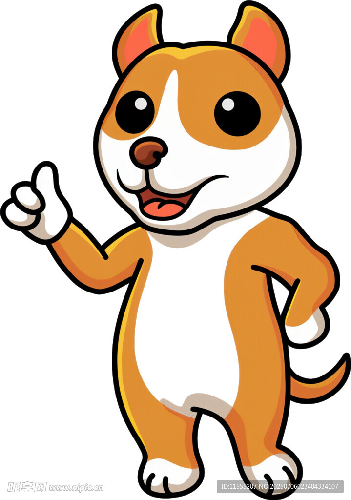 可爱小狗竖大拇指