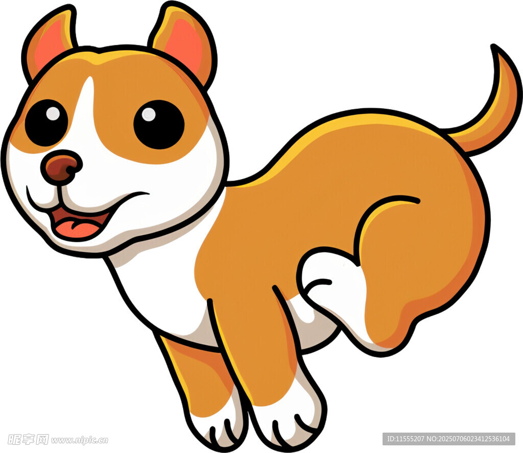 跳跃的可爱小狗