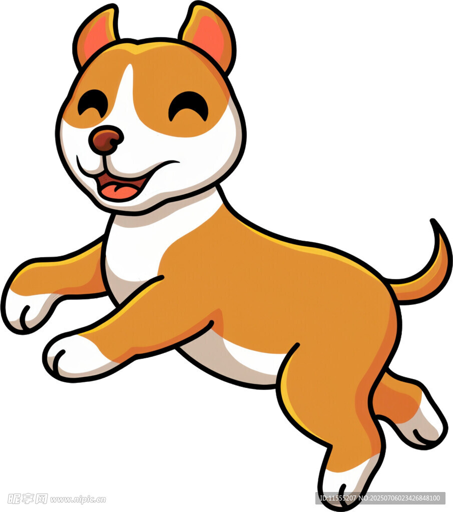 跳跃的可爱小狗