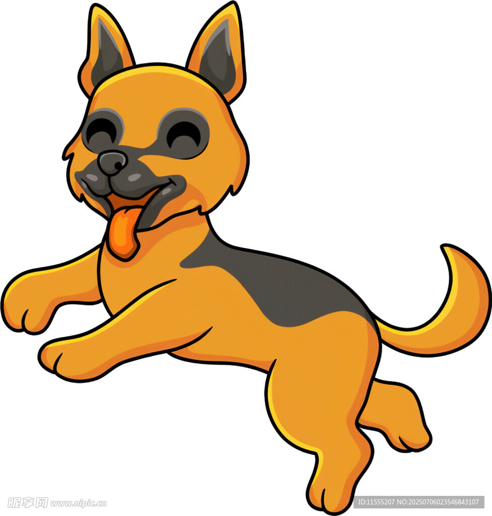 跳跃的可爱小狗