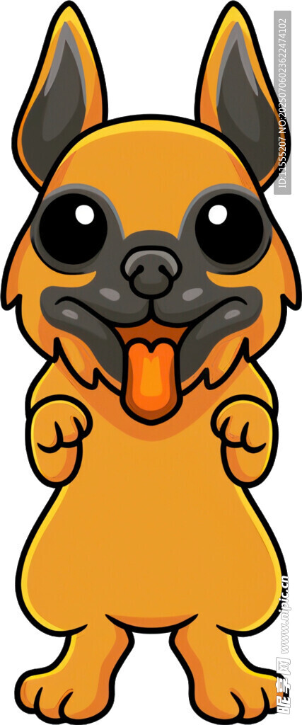 可爱卡通小狗吐舌卖萌