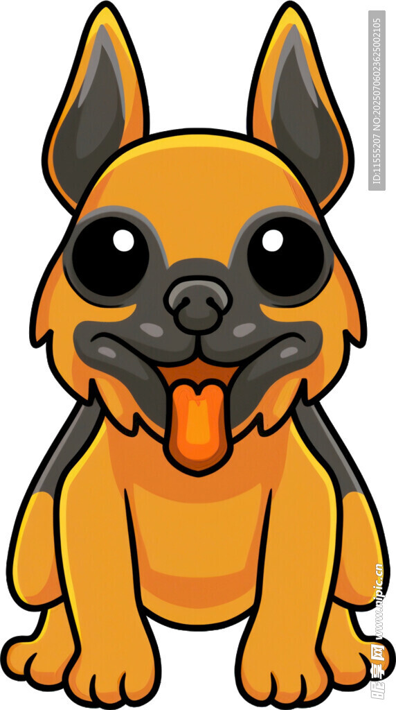 可爱卡通小狗吐舌卖萌