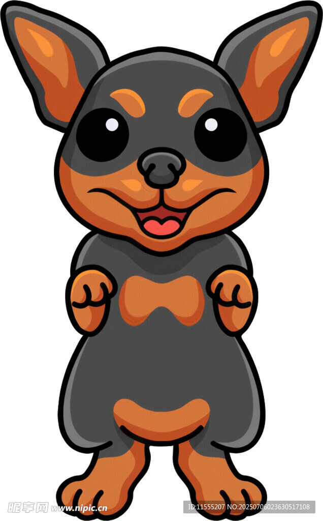 可爱卡通吉娃娃小狗形象