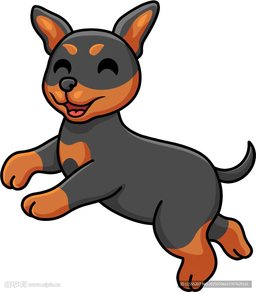 跳跃的可爱小狗