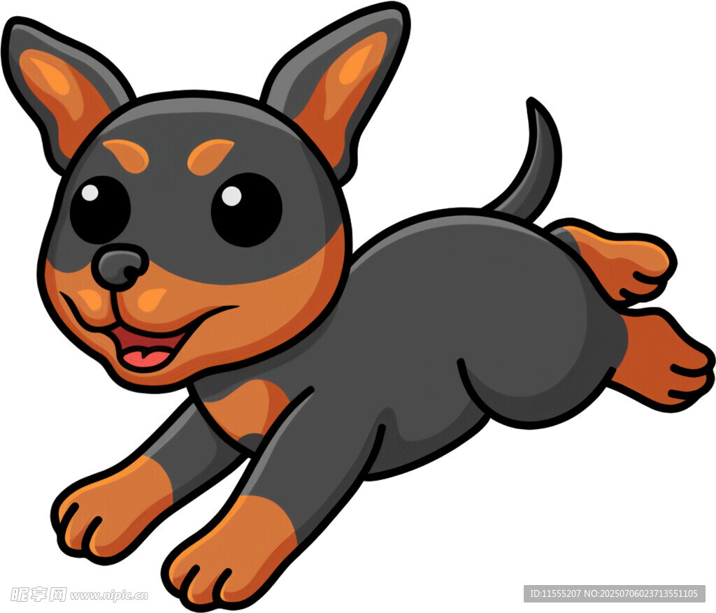 奔跑的可爱小狗狗