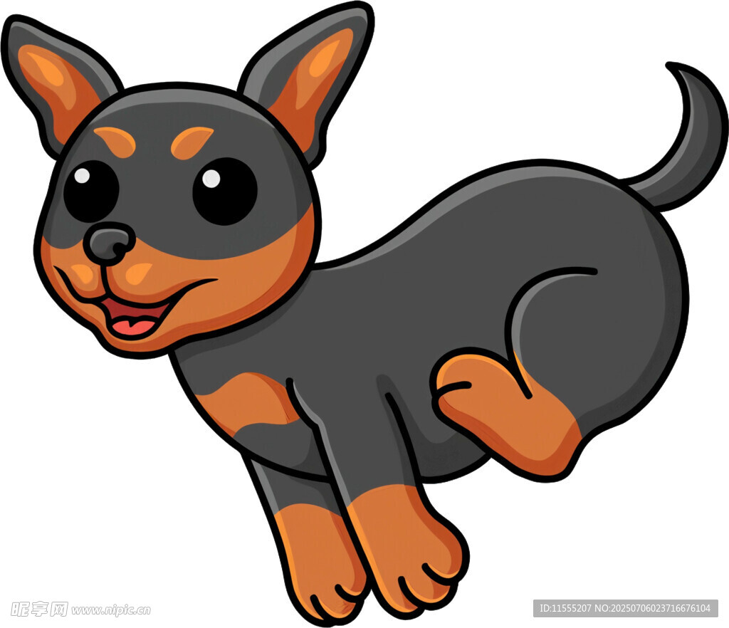 跳跃的可爱小狗