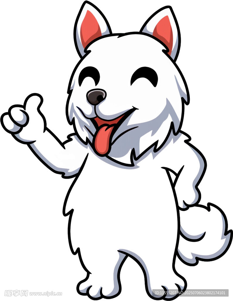 可爱小狗比耶卖萌