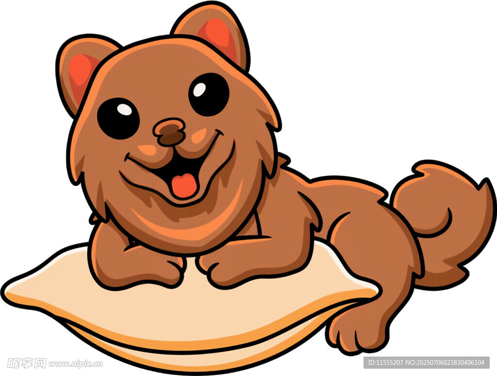 趴着的可爱小狗