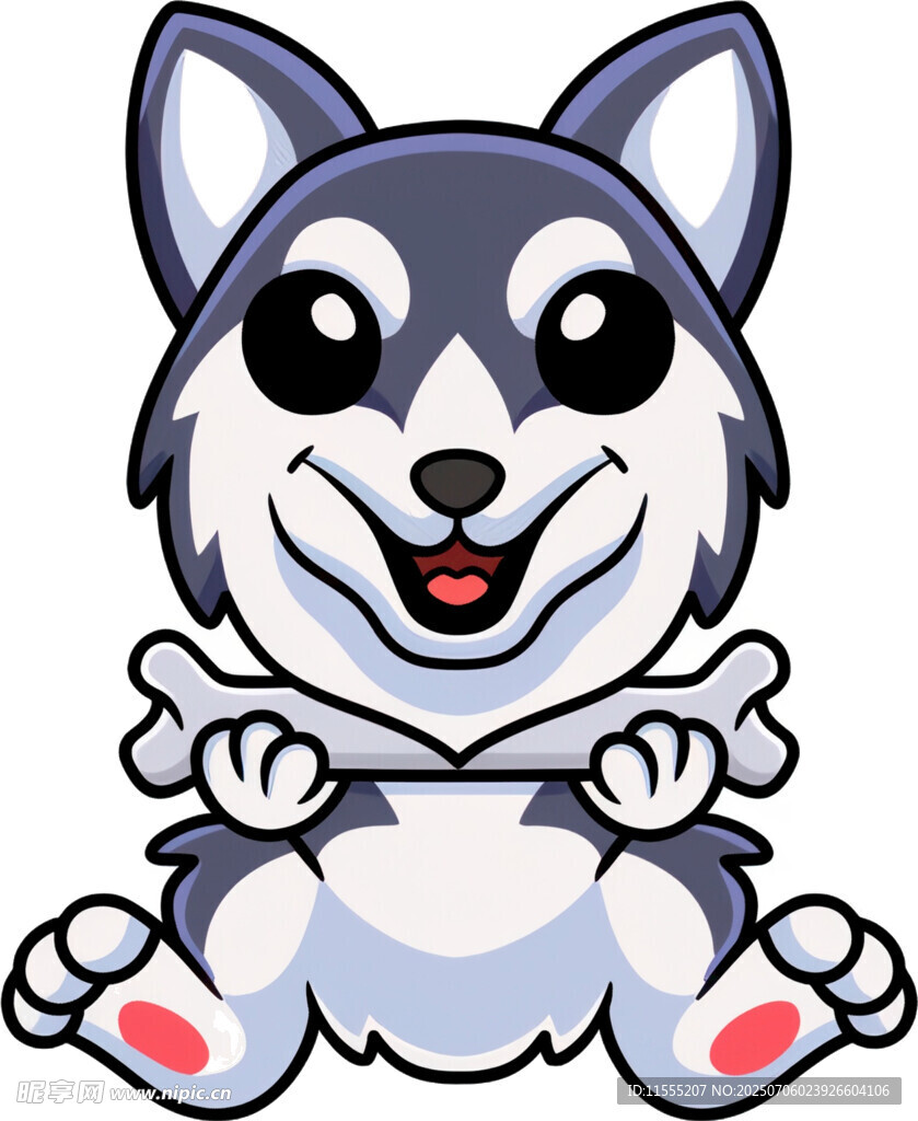 可爱哈士奇卡通形象