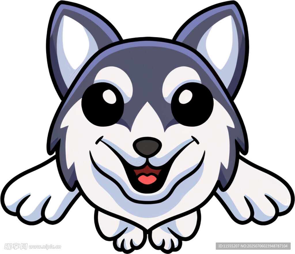 可爱卡通哈士奇形象