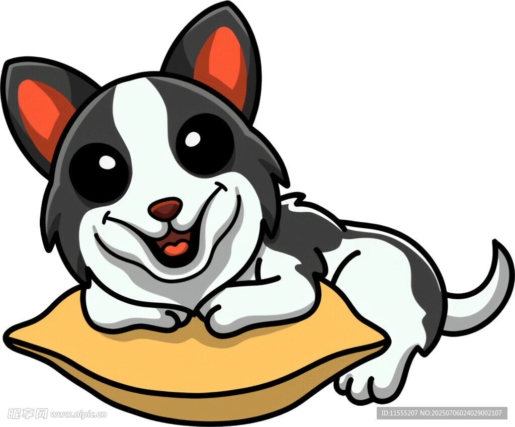 趴着的可爱小狗