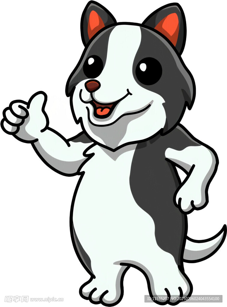 可爱小狗竖大拇指