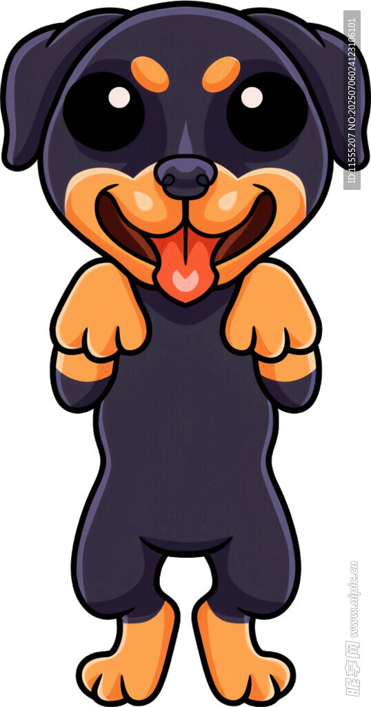 可爱站立小狗卡通形象