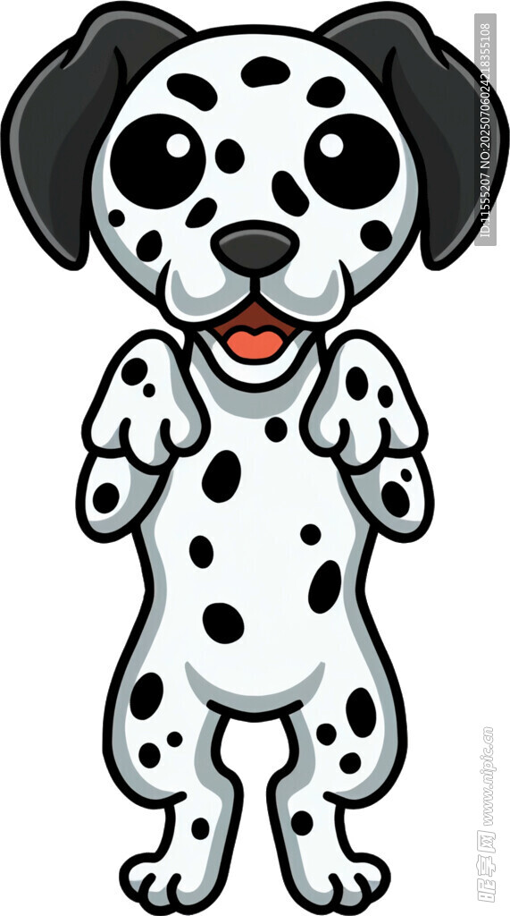 可爱斑点狗卡通形象