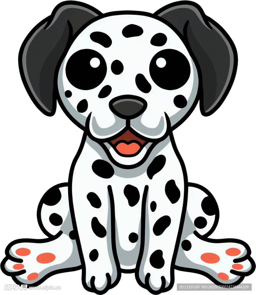 可爱斑点小狗卡通形象