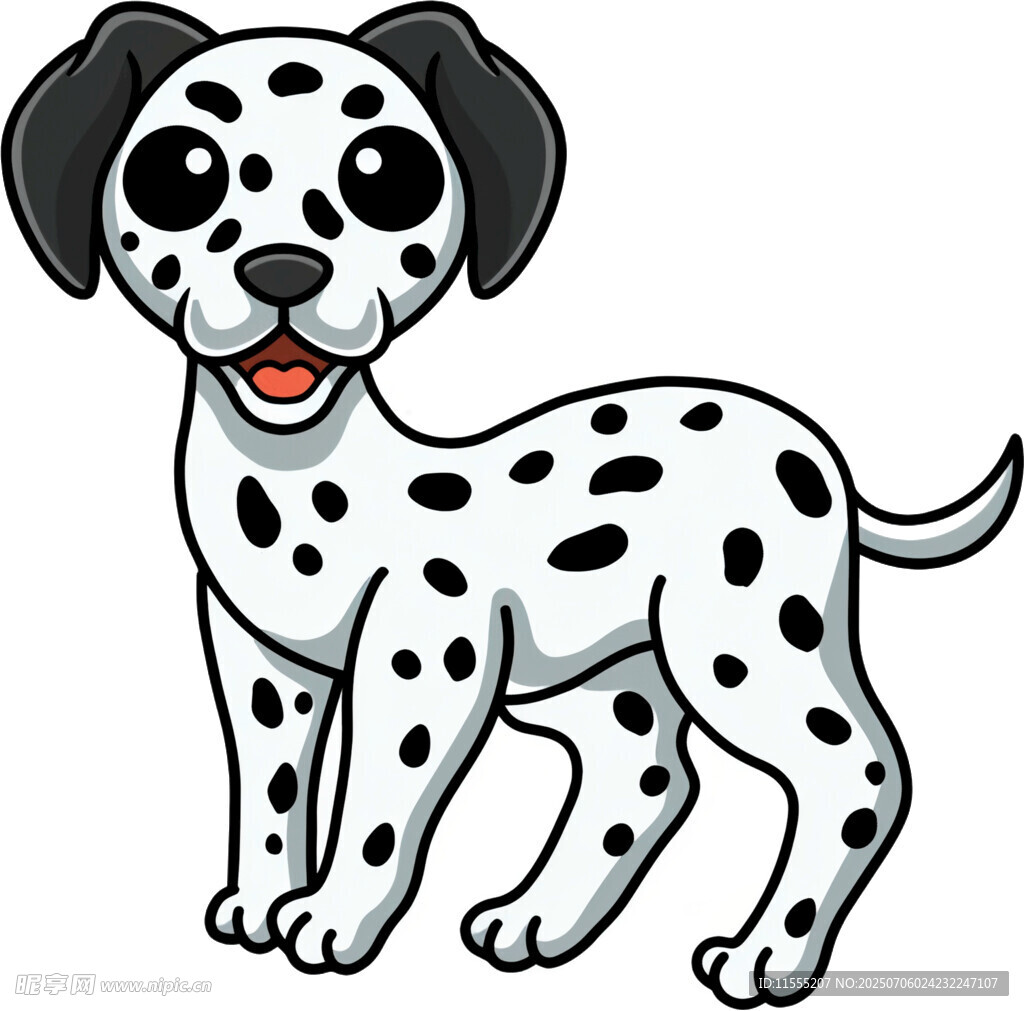 可爱斑点狗卡通形象