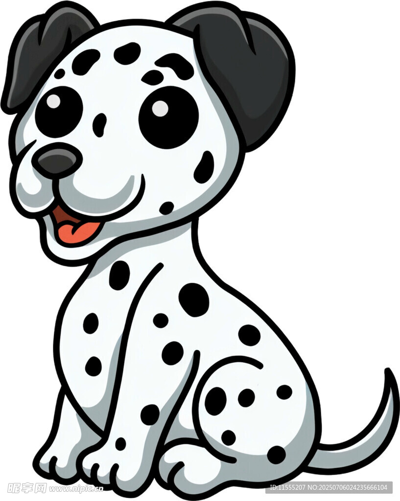 可爱斑点狗卡通形象