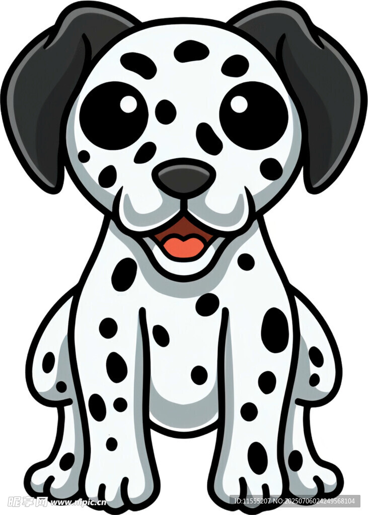 可爱斑点小狗卡通形象