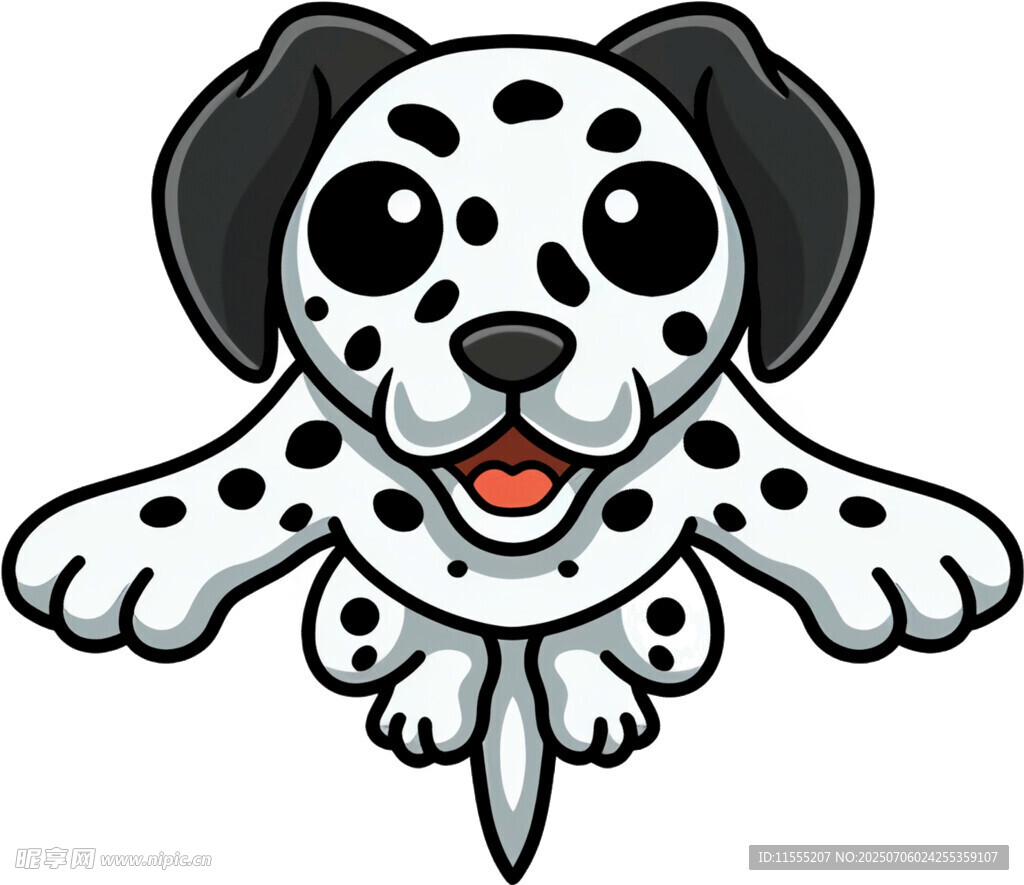 可爱斑点狗卡通形象