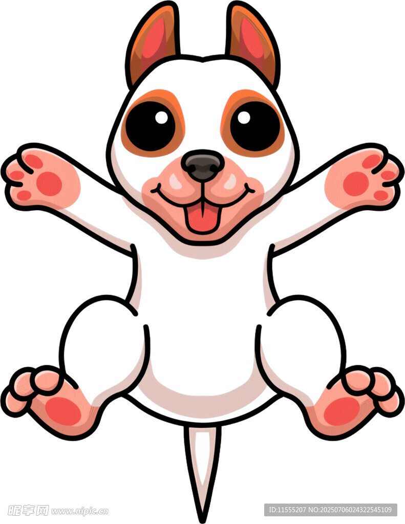 可爱小狗开心跳跃