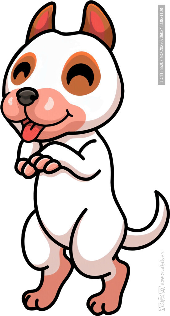 可爱卡通小狗俏皮模样