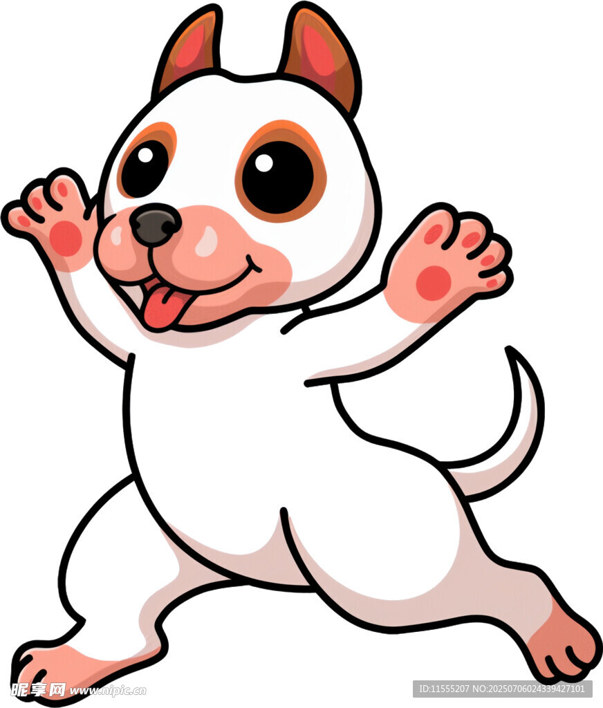 可爱小狗欢快奔跑