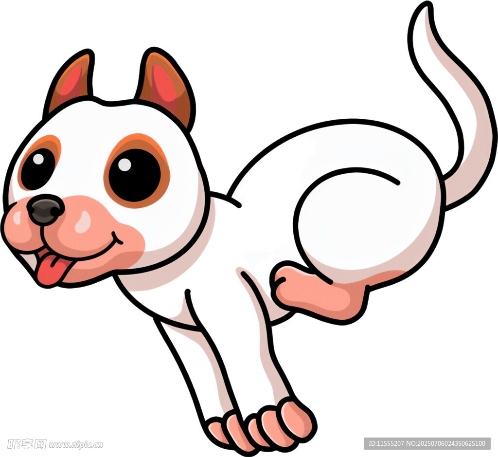 可爱跳跃小狗卡通形象