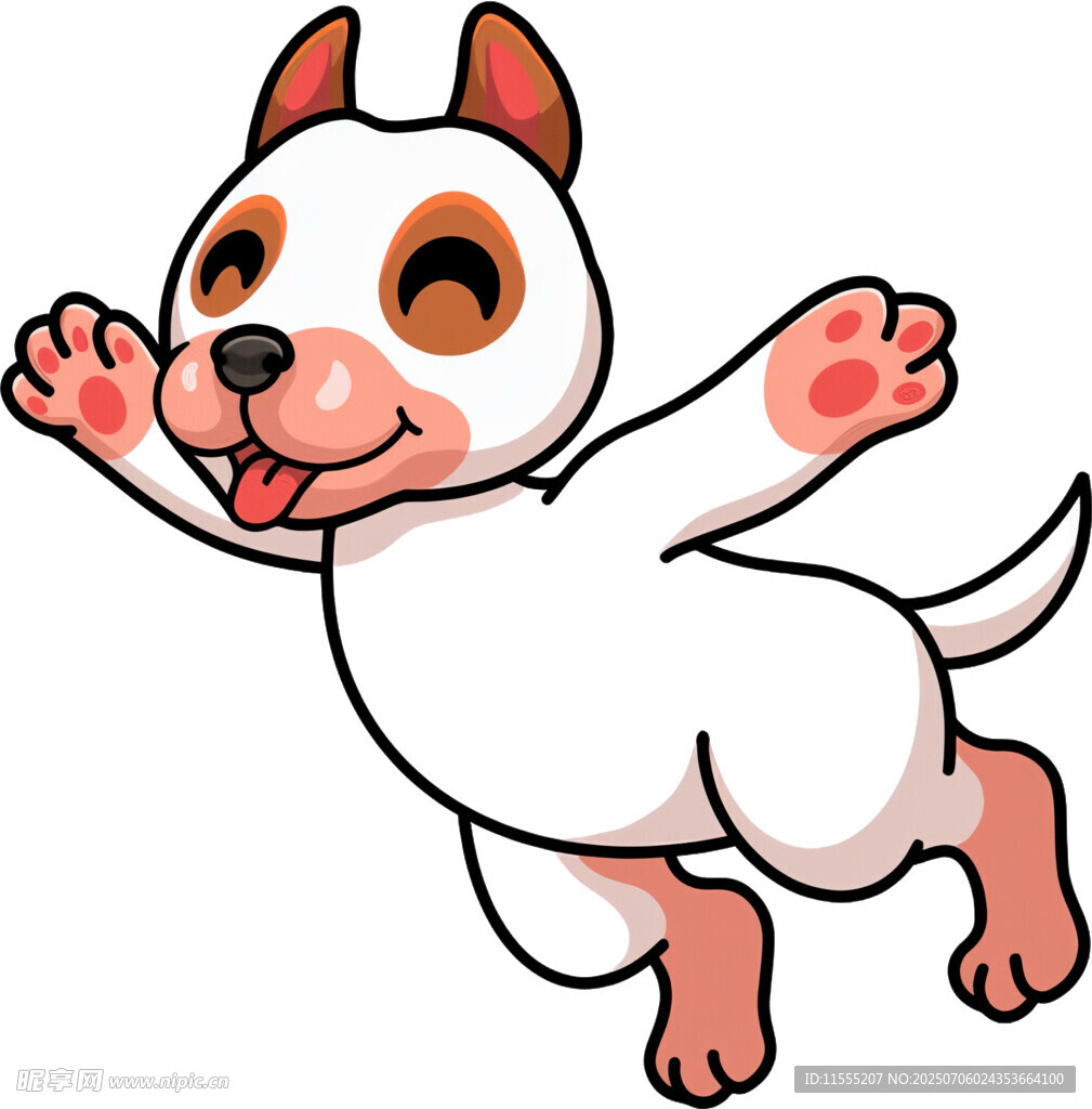 跳跃的可爱小狗