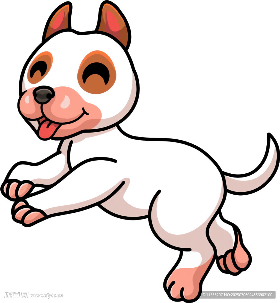 跳跃的可爱小狗