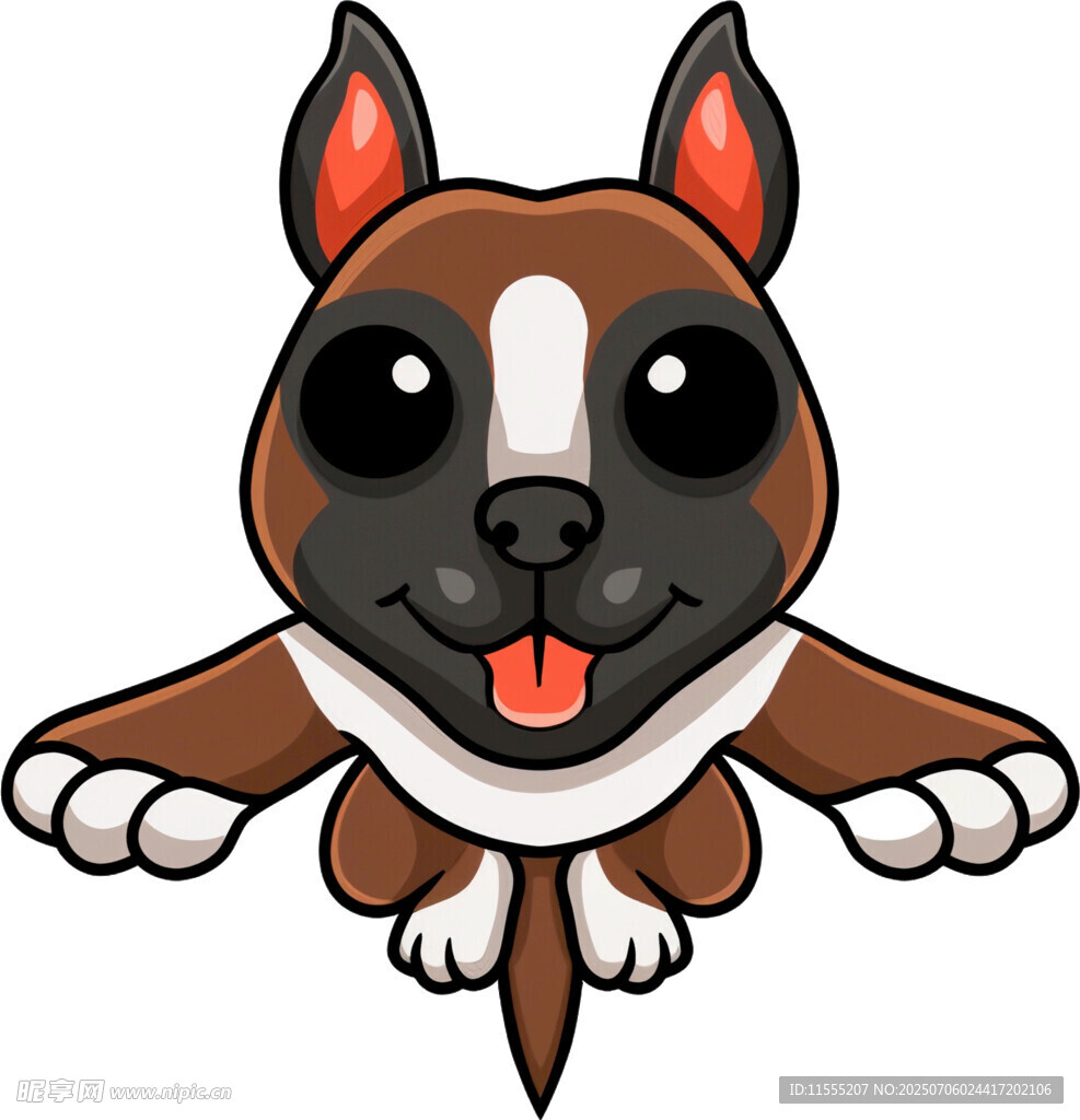 可爱跳跃的卡通小狗