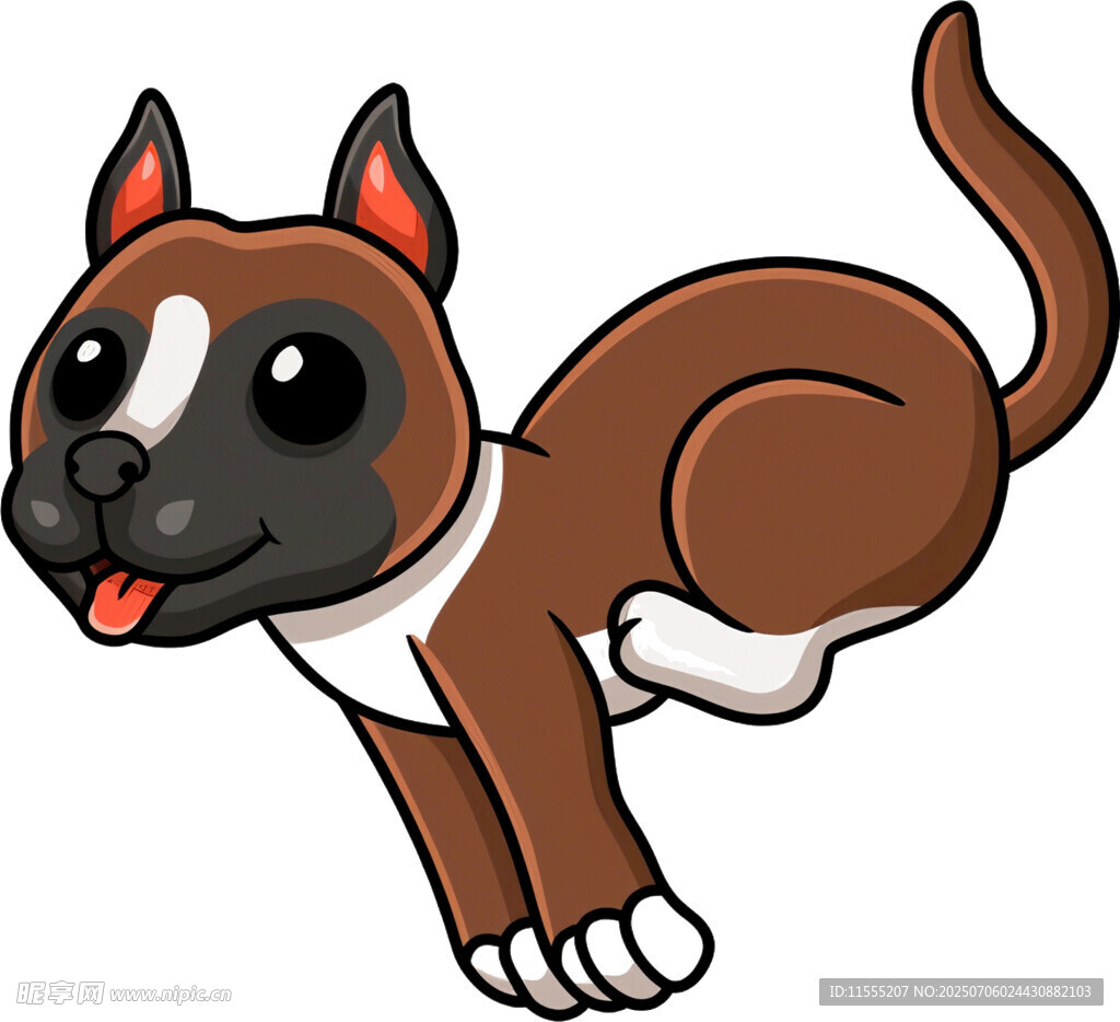 跳跃的可爱卡通小狗