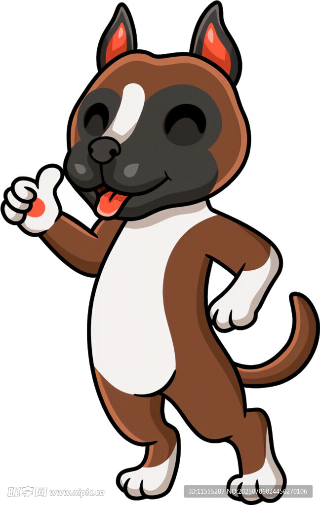 俏皮狗狗举爪打招呼