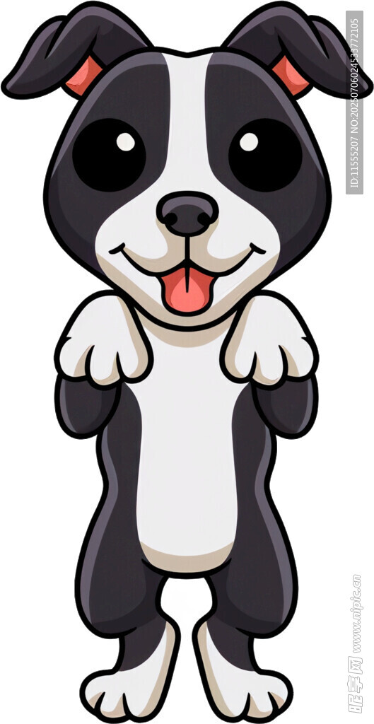 可爱站立小狗卡通形象