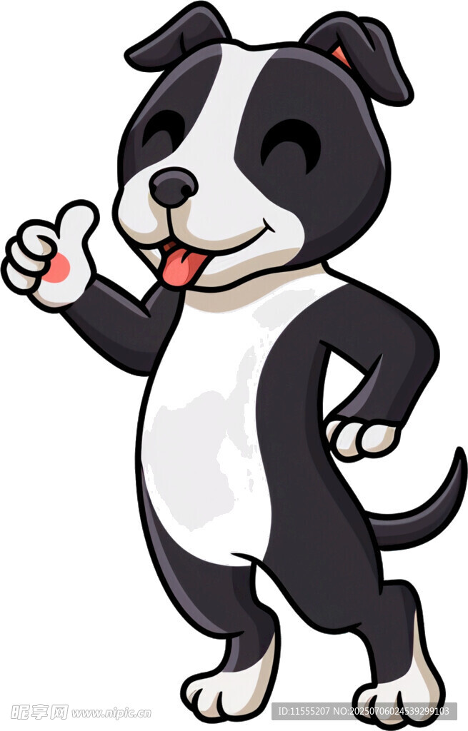 可爱小狗竖大拇指