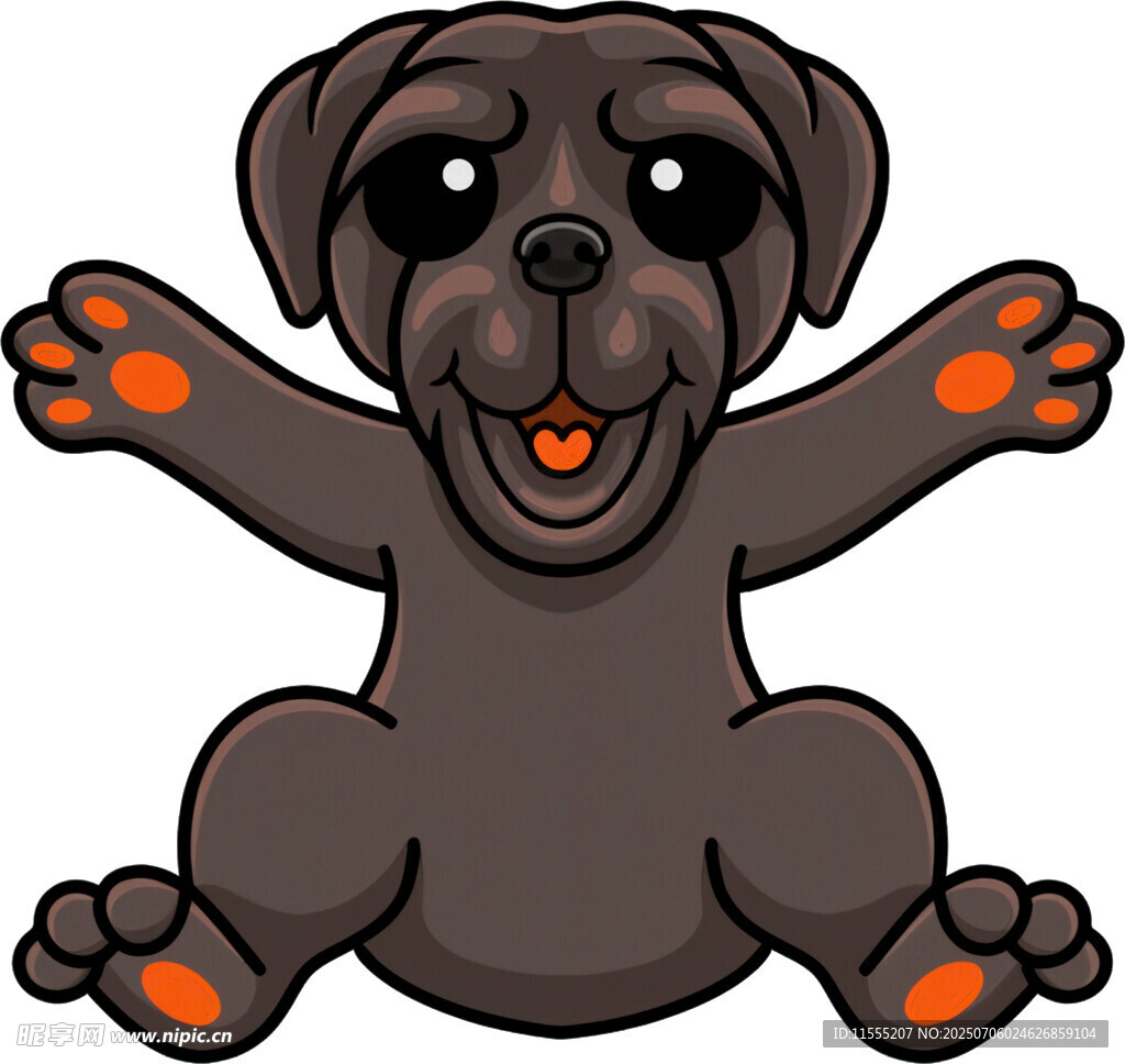 可爱小狗张开爪子卖萌