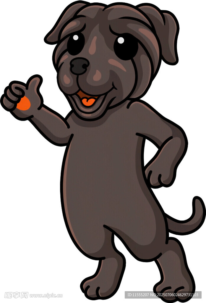 可爱小狗竖拇指