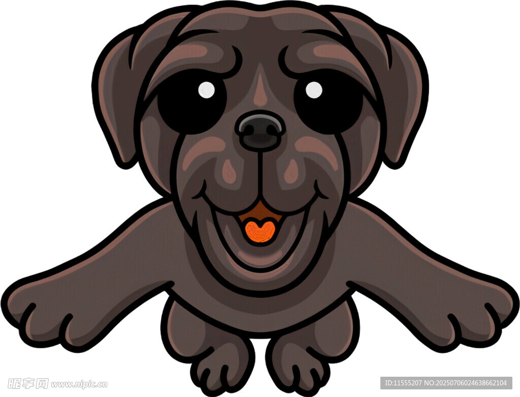 可爱黑小狗张开双臂