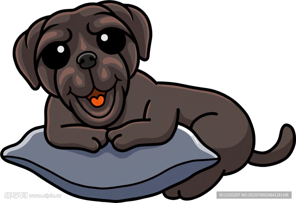 趴着的可爱小狗