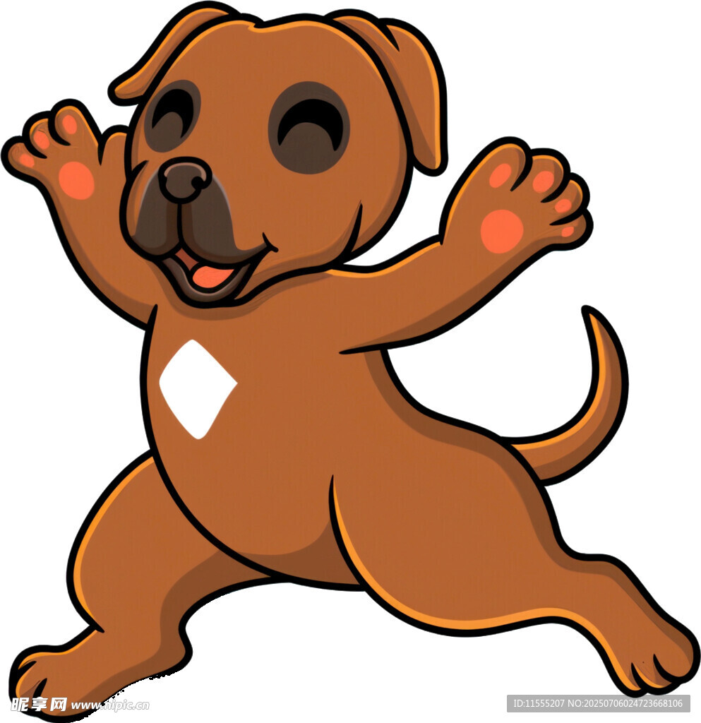 跳跃的可爱小狗