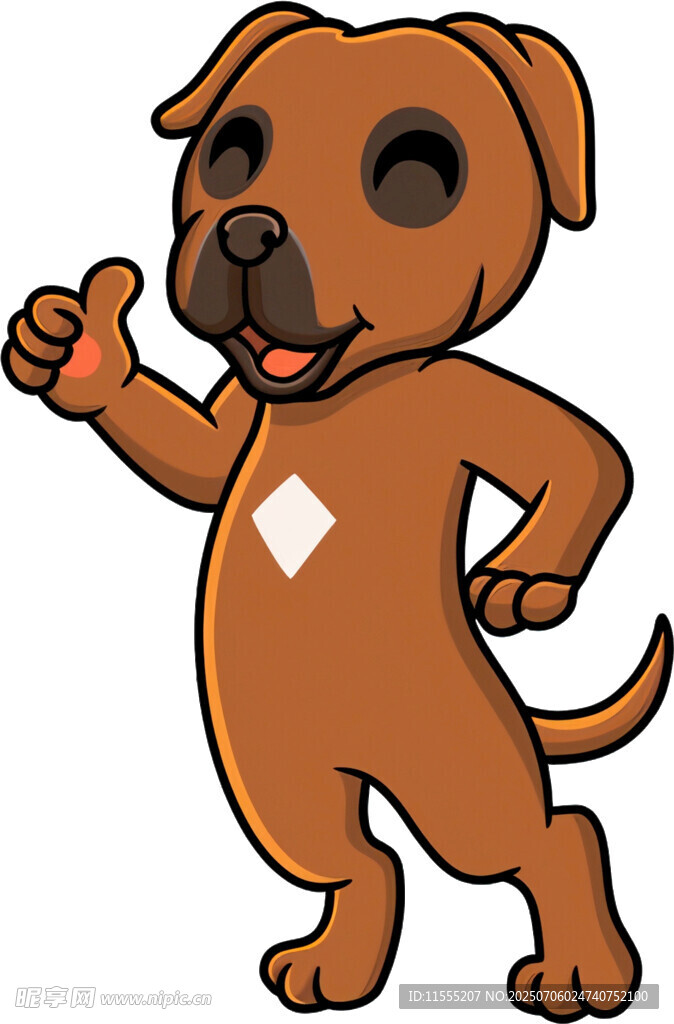 可爱小狗竖大拇指