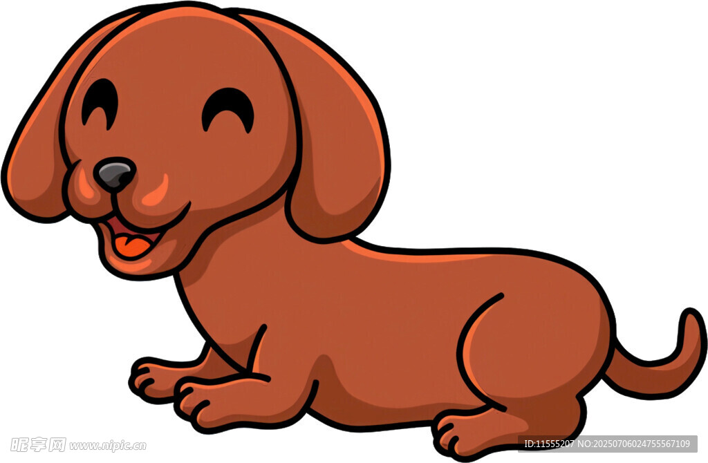 趴着的可爱棕色小狗