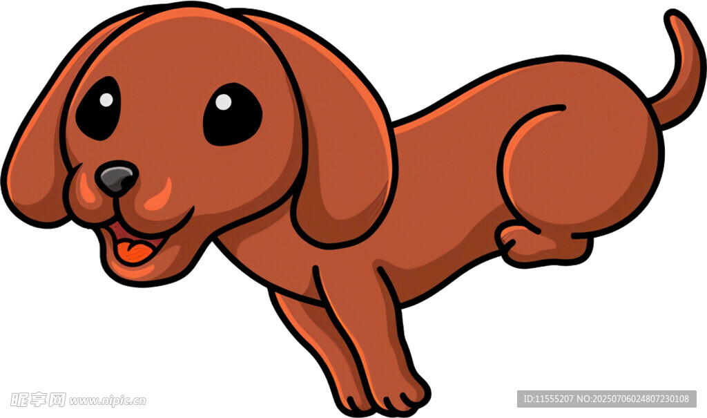 跳跃的棕色小狗