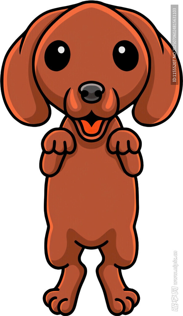 可爱站立小狗卡通形象