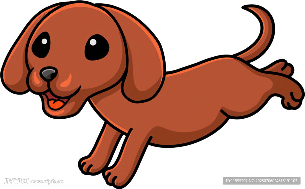 奔跑的棕色小狗