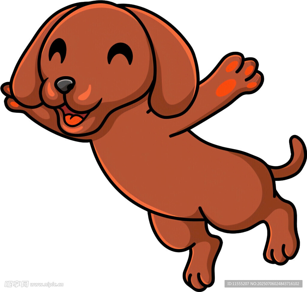 跳跃的欢乐小狗