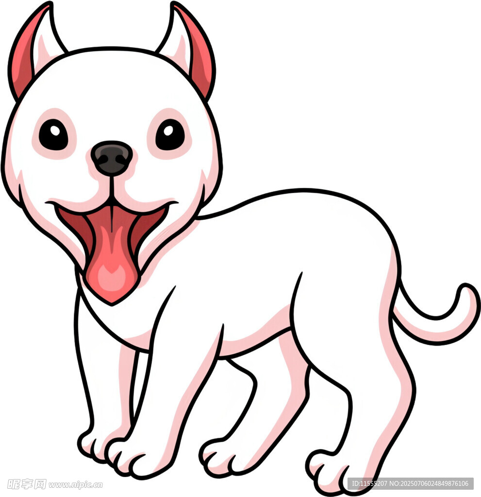 可爱白小狗卡通形象