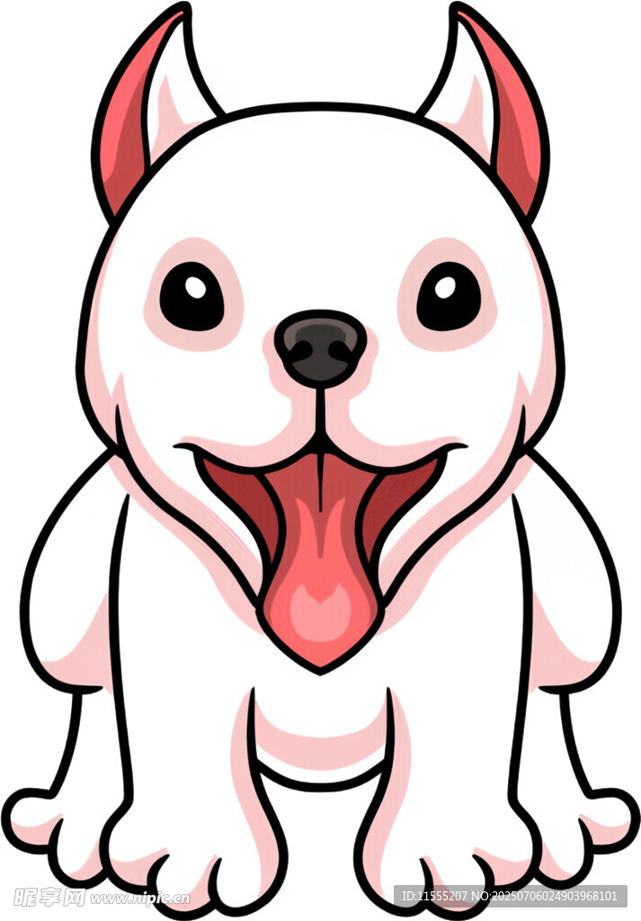 可爱白狗吐舌卖萌