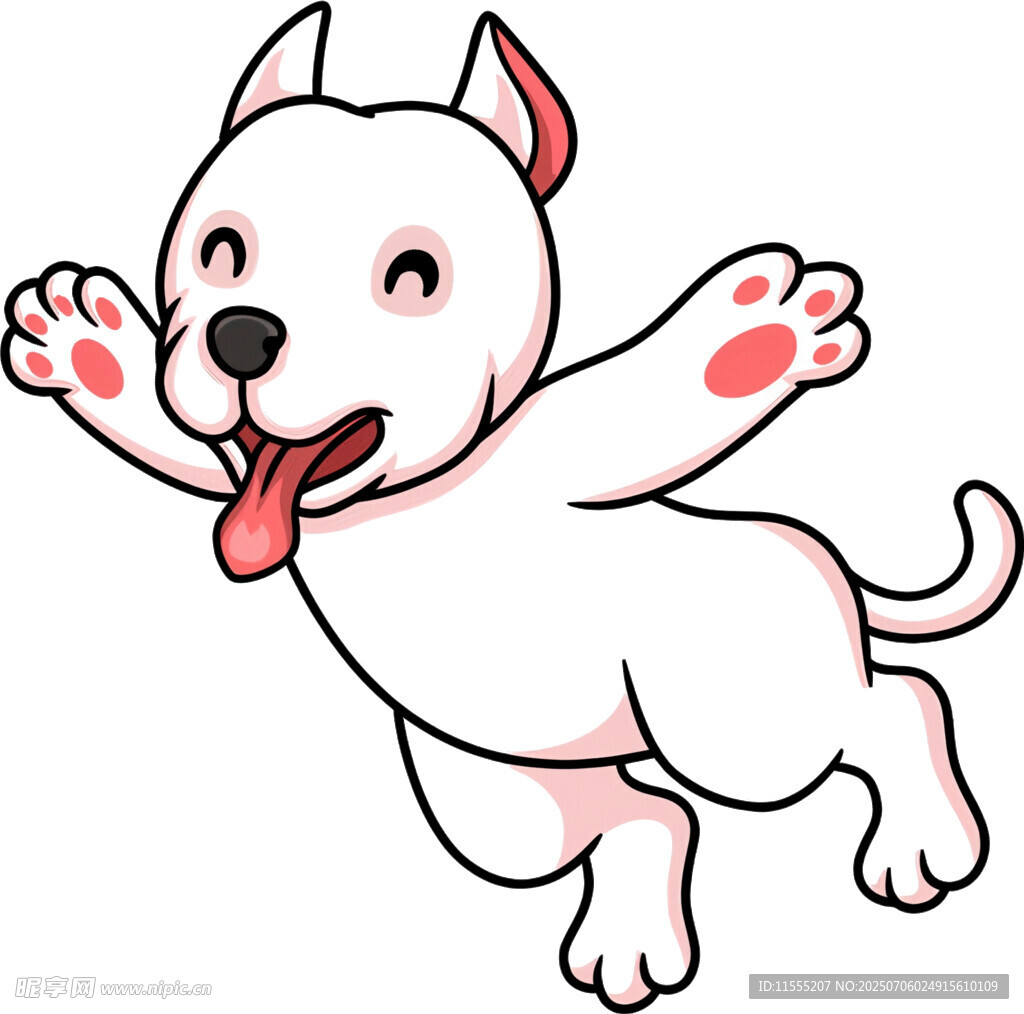 跳跃的欢乐小狗